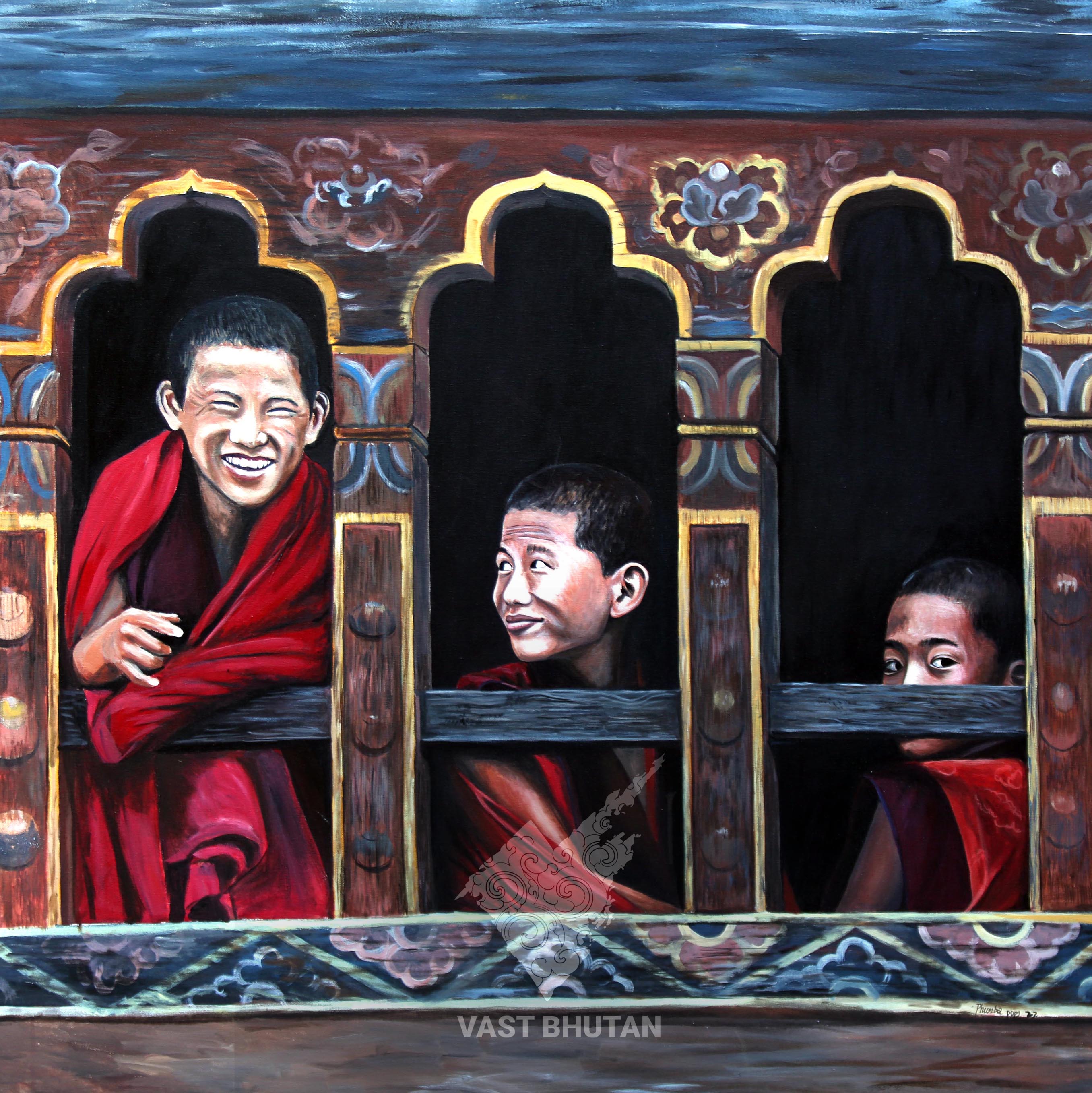 HWH126 Spiritual Happiness BhutanArt Gallery